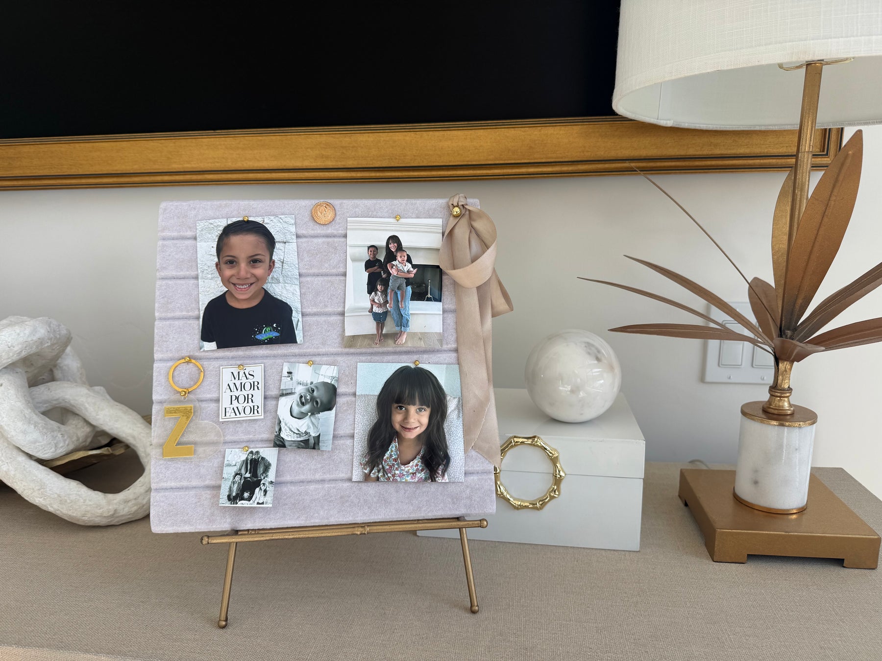 Beige Felt Message Pin Board reference image