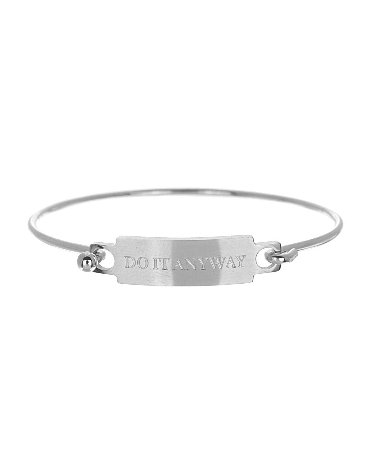 Do It Anyway Bangle Bracelet | Silver - Teresa Collins Studio