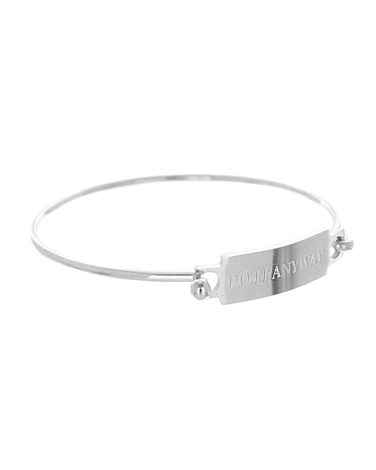 Do It Anyway Bangle Bracelet | Silver - Teresa Collins Studio