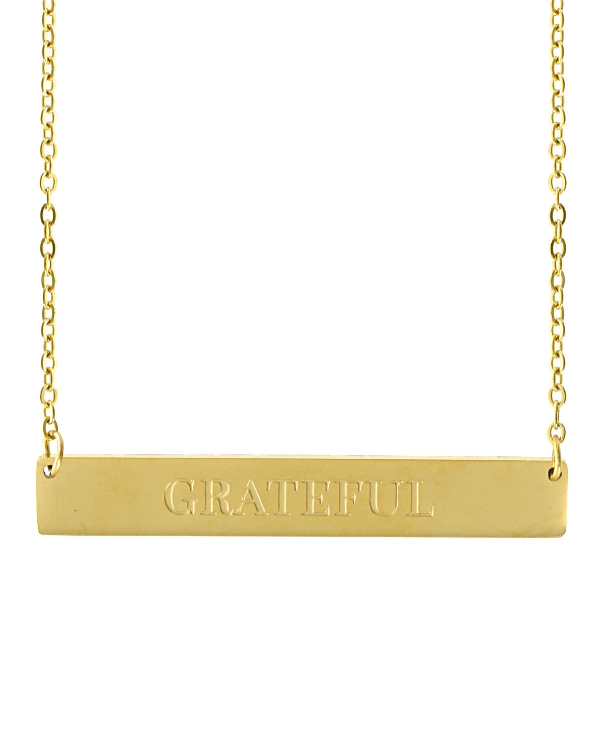 Grateful Bar Necklace | Gold - Teresa Collins Studio
